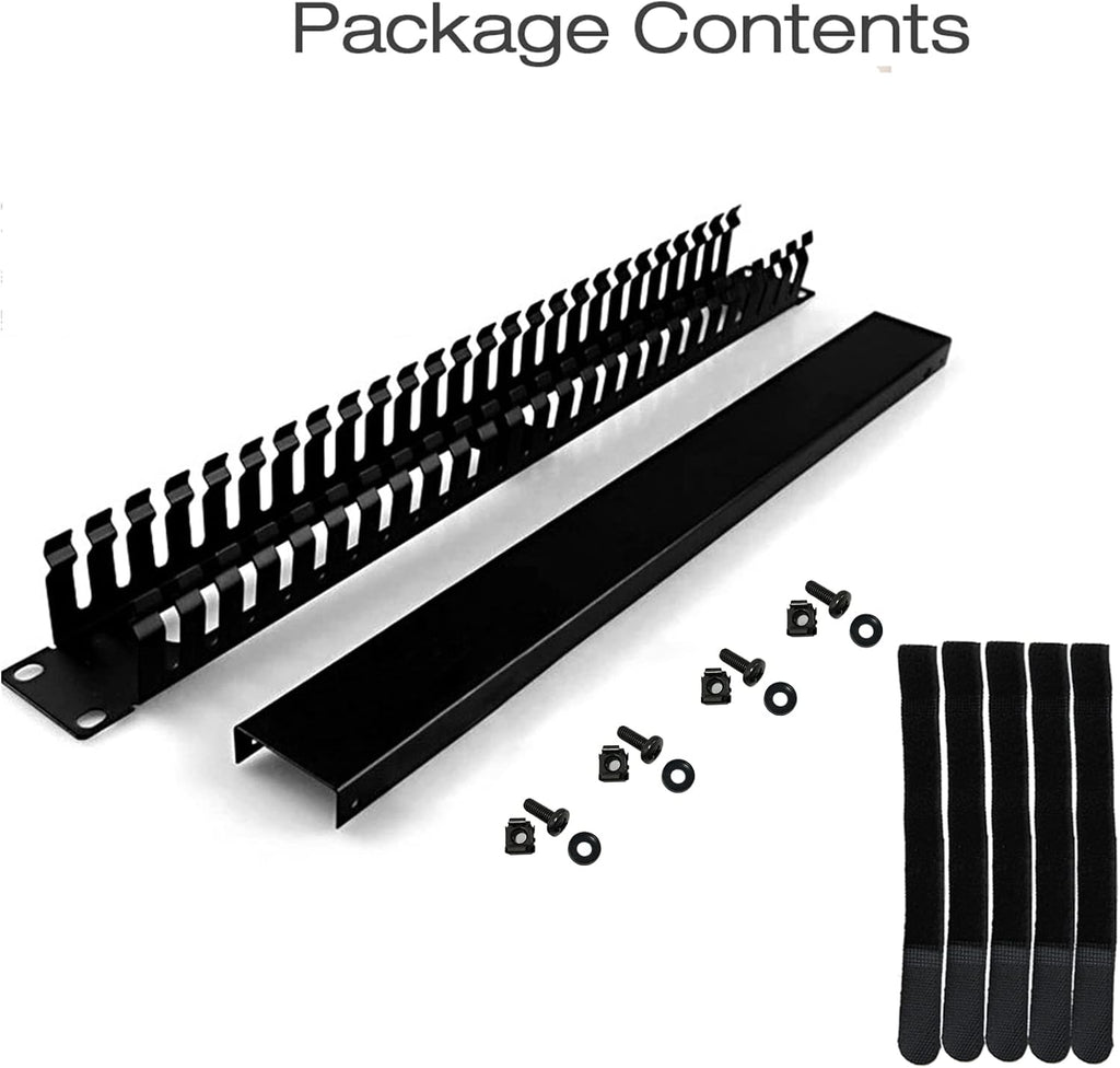 1U Metallic Horizontal Cable Manager for 19" Server Racks