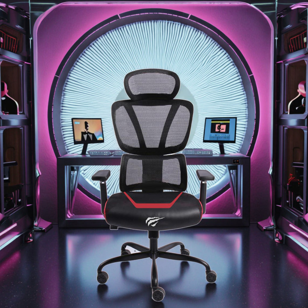 Havit GC919 Gaming Chair - Ergonomic, 3D Armrests, Mesh Back & Lumbar Support