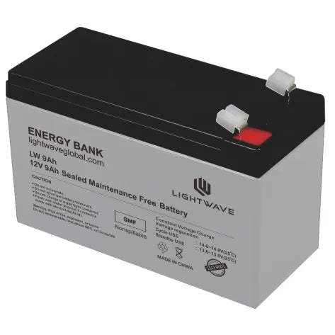 Lightwave 12V 9Ah UPS Battery – High Performance SMF Rechargeable Battery