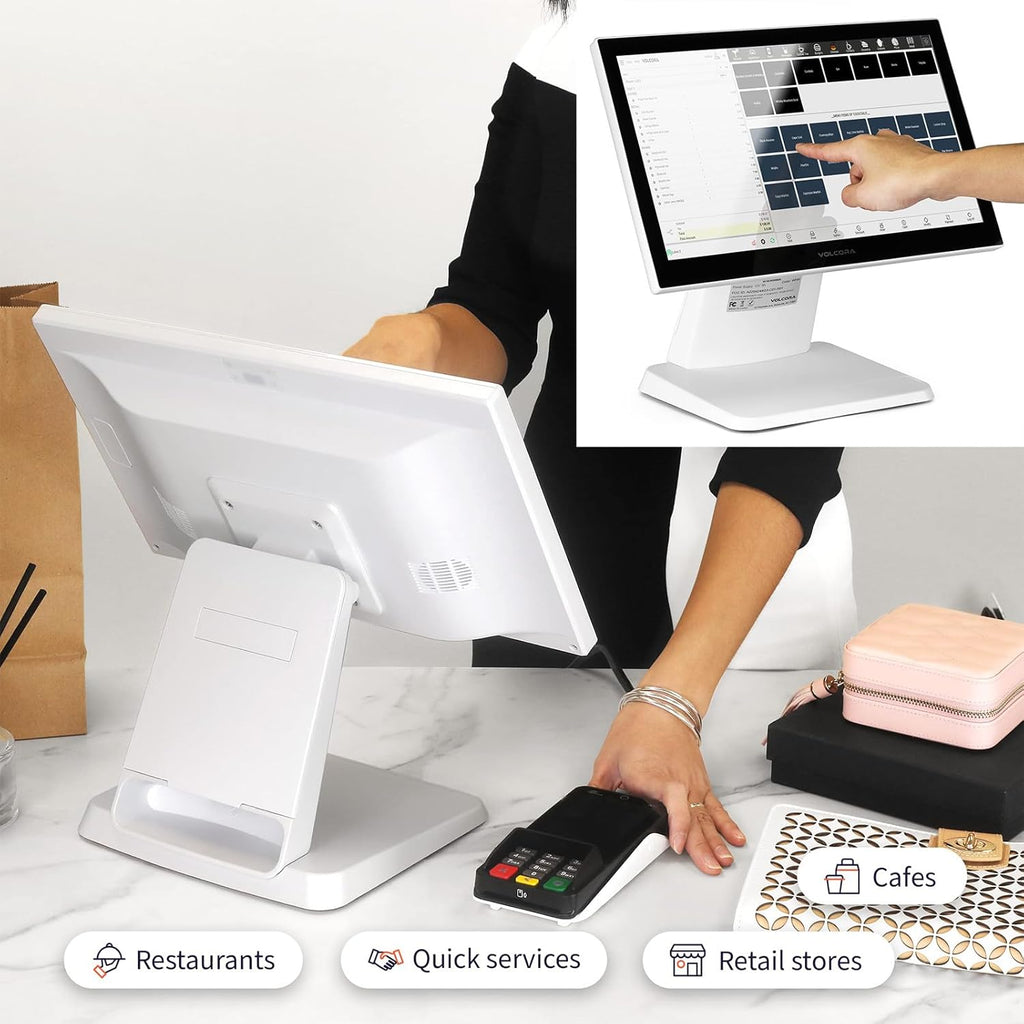 15" True Flat POS System PCAP Touch i3 16GB RAM SSD